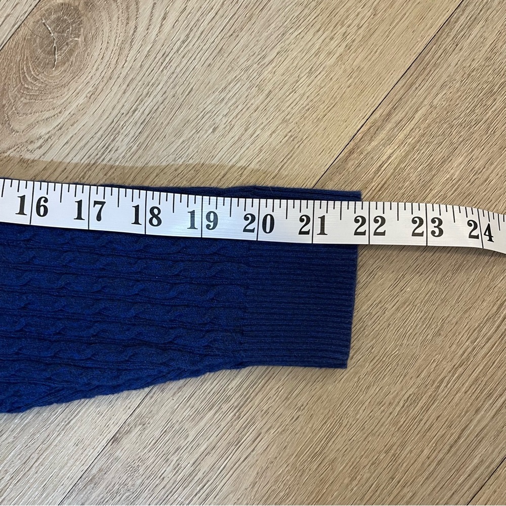 Karen Scott Navy Blue Cable Knit Sweater Women’s Size Medium 100% Cotton - Picture 13 of 13